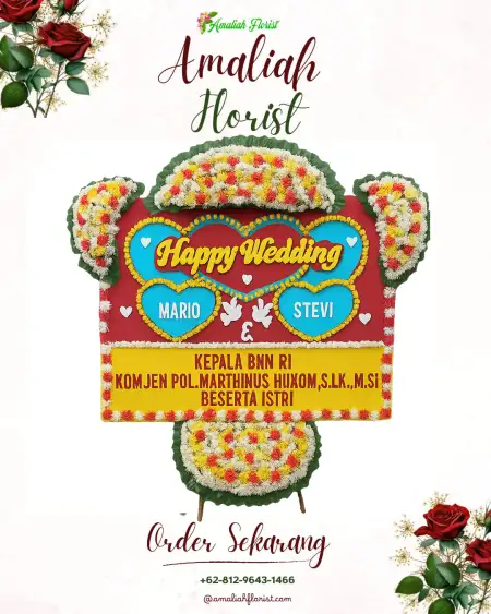 Papan Bunga Pernikahan Terumbu